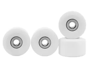 Apex New Street Wheels - 71D Urethane - Ultraspin Bearings - "White Snow"