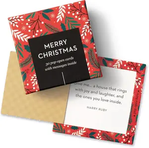 ThoughtFulls Pop-Open Cards — Merry Christmas — 30 Pop-Open Cards, Each with a Different Inspiring Message Inside