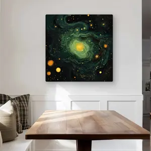 212 MAIN Illuminated 32x32 in. Black Aluminium Metal Print Wall Art, Lightweight Home Decor for Room