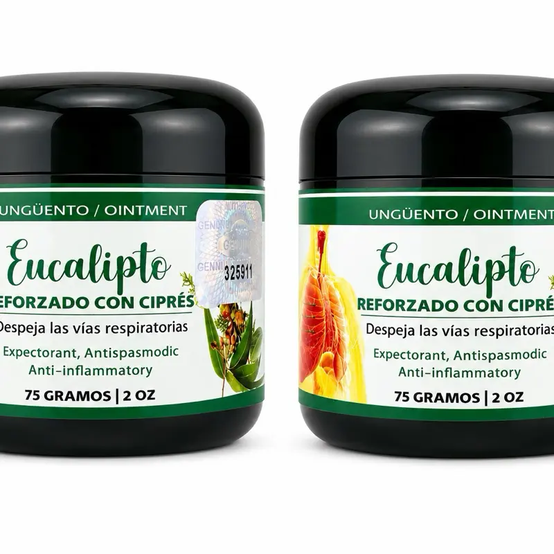 2 Pack Unguento Gel de Eucalipto con Cipres – Warming Body Massage Formula 2 Oz Eucalyptus Ointment