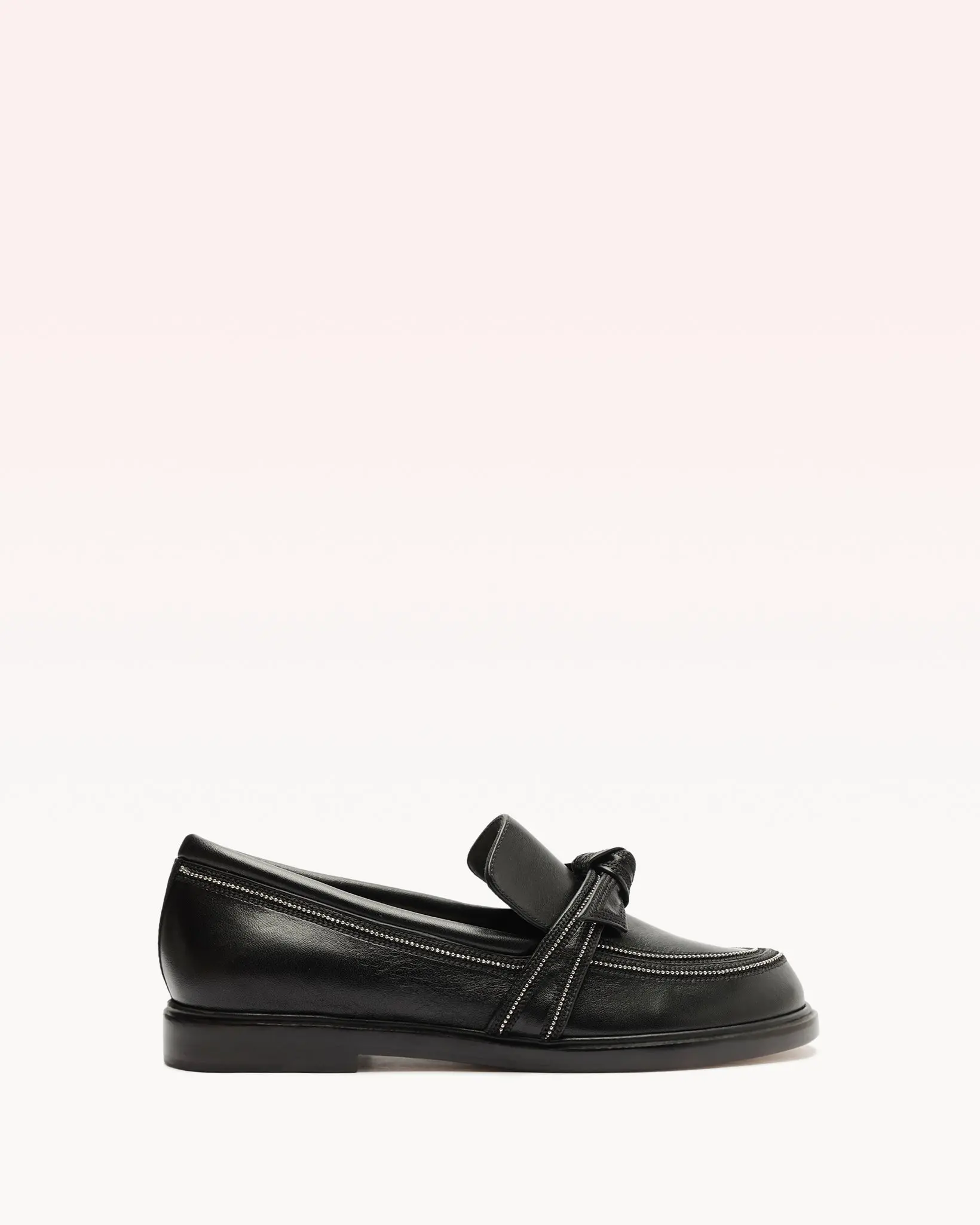 Clarita Chunky Loafer Embroidery Black