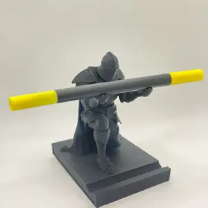Epic Kneeling Knight Pen Holder 3D Printed Desk Accessory and Classic Design Stationery Storage Organizer Office Organizer