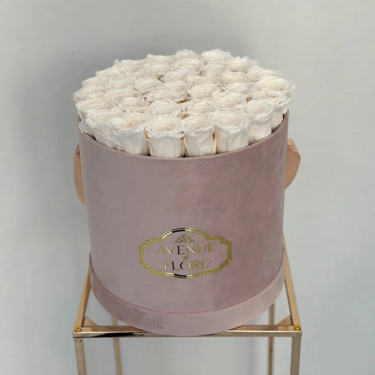 Eternal Shimmer White Glitter Roses