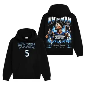 [🏀Graphic Hoodie]#5 Basketball Star Hoodie – Premium Cotton Oversized Sweater & T-Shirt, 'The Ant-Man' Inspired Hoodie, Team-Inspired Minnesota Style, Sunday Game Day Outfit, Unisex Basketball Fan Hoodie, Cozy Streetwear Pullover