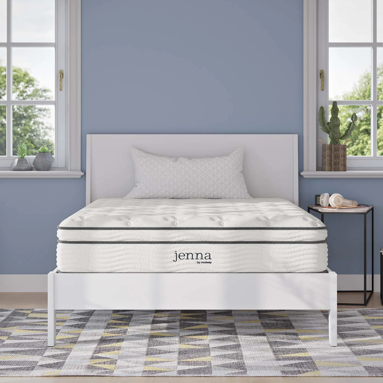 Modway Jenna 10" Hybrid Innerspring-Foam Full Size Mattress - Ergonomic, Firm, Suitable for Multiple Sleeping Positions, Bedding Mattress, Mattresses, Motion Isolation