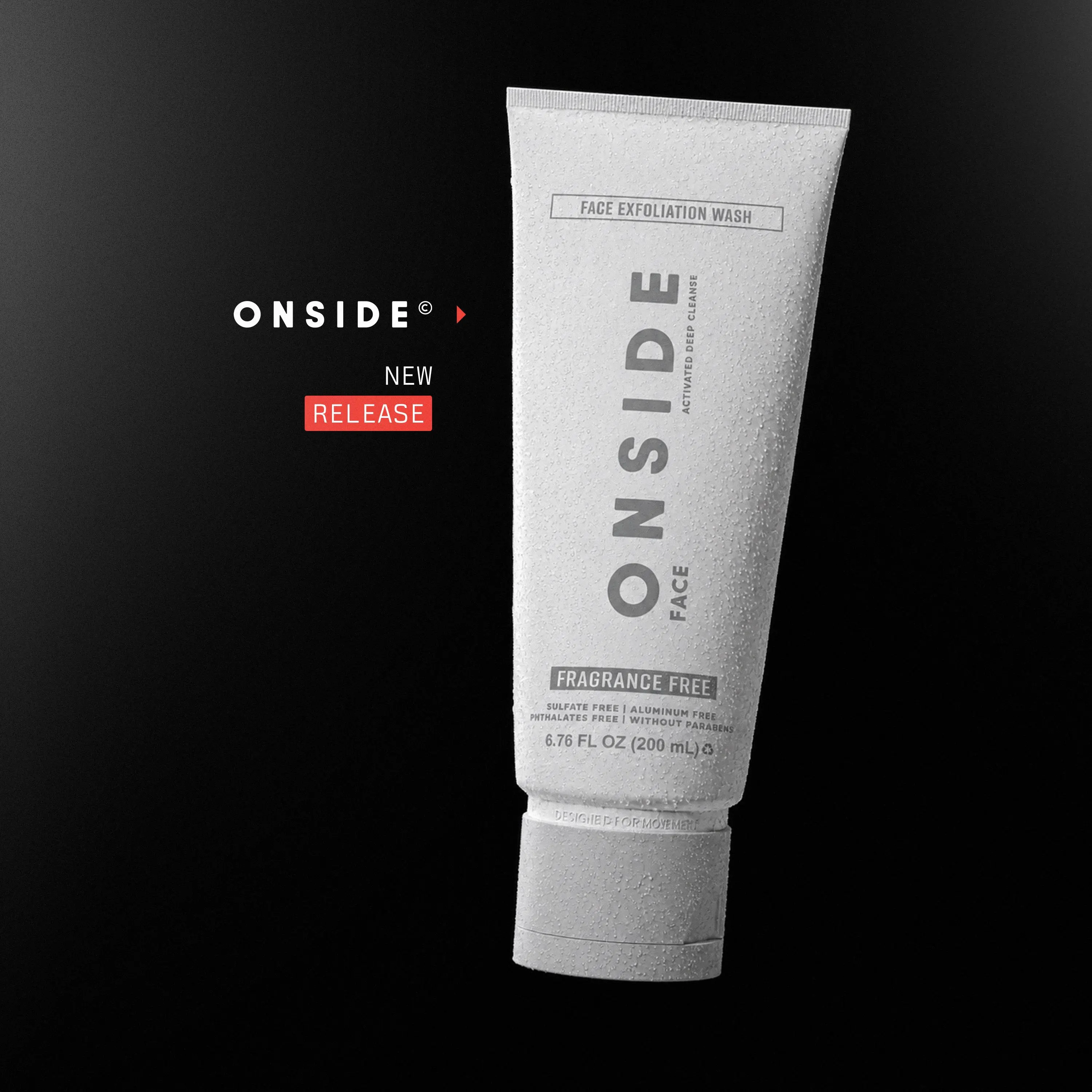 ONSIDE Activated Exfoliation Face Wash | Removes Buildup & Smooths Texture | Refreshes & Renews Skin After Sweat | Unclogs Pores | Dermatologist Tested | High Performance, For All Skin Types