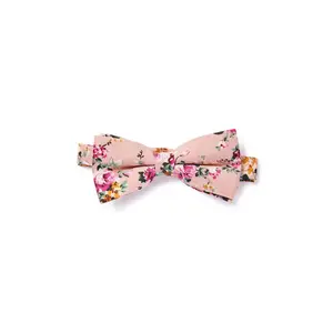 Shabby Chic Floral Bow Tie - Rose Pink
