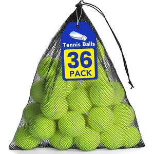 Tennis Balls, 12/24/36/80 Pack Bulk Tennis Balls Pressureless Tennis Ball, Come with Mesh Bag for Easy Transport,Pet  Playing Balls, Good for Beginner  Ball