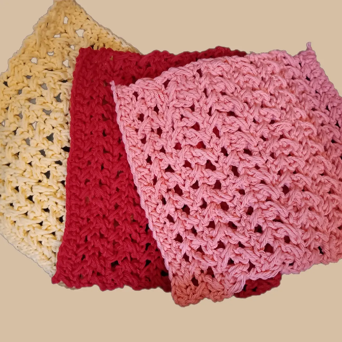 Handmade Colorful Handcrochet Washcloths for Eco-Friendly Bathroom Cleaning - Towels