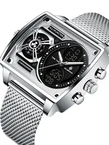 Men's Multifunctional Quartz Watch, Chronograph Watch, Analog Quartz Watch, Sports Watch, Business Watch, Stylish & Durable Timepiece for Daily Wear, Trendy Multifunctional Watch, Steel Quartz Watch, Quartz Analog Wristwatch