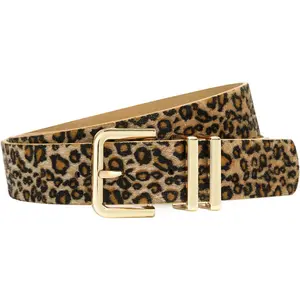 Women Leopard Print Belt Cheetah Print Belt Animal Print Fashion Leather Belt Ladies Waist Belt for Jeans Pants Dress