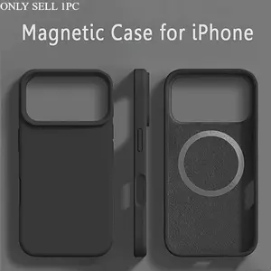 Magnetic Phone Cover Compatible with for iPhone17/for iPhone Air/for iPhone17 Pro/for iPhone 17 Promax, 16, 15, 14, 13, 12, 11 Enables Wireless Charging, Sleek Solid Color Protective Case for All Genders, Phone Case, Case, Casing, Accessories