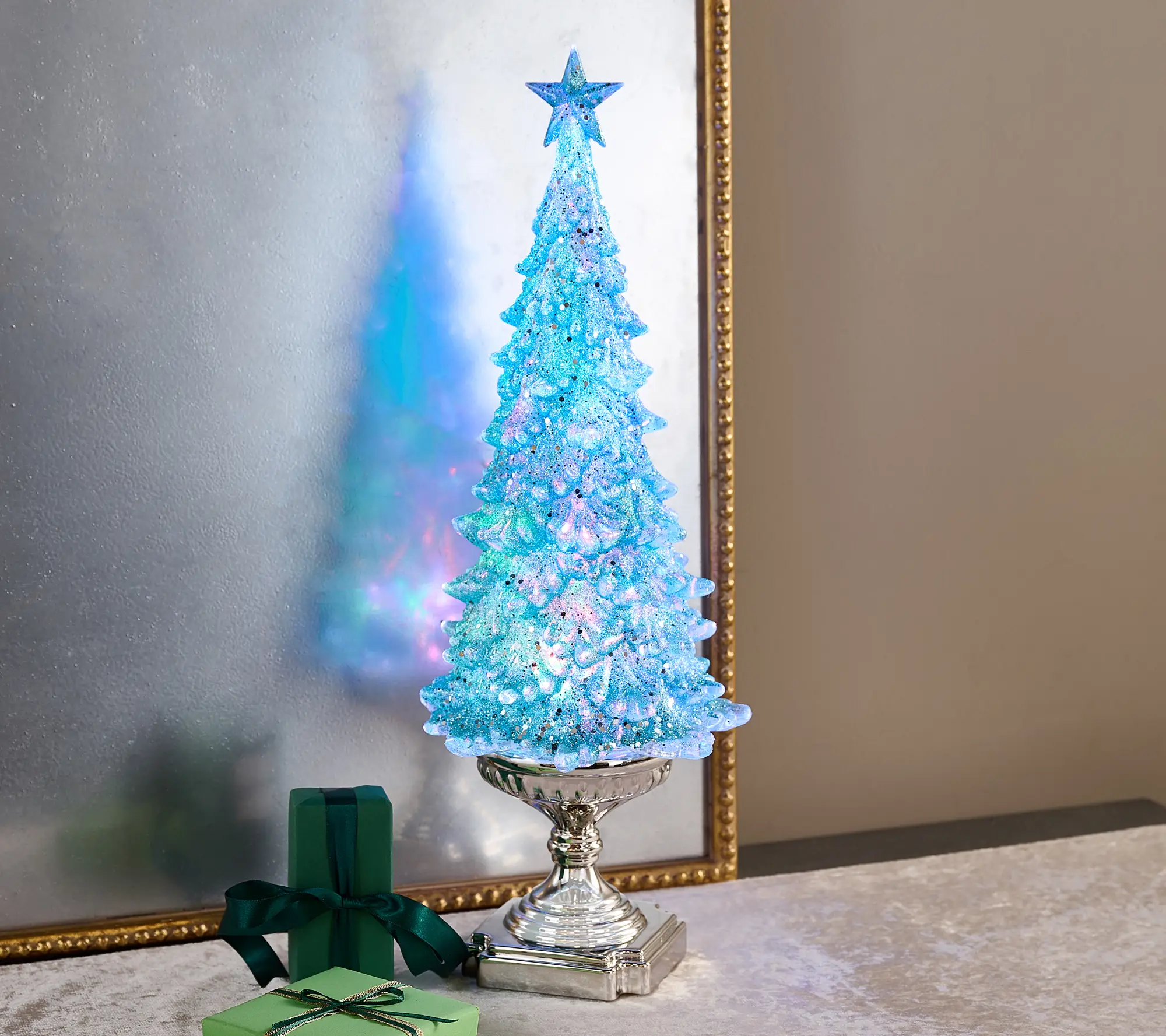 20" Illuminated Glittered Kaleidoscope Tree by Valerie
