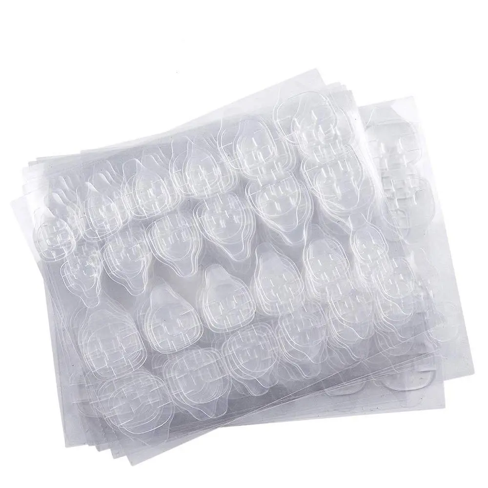 EBANKU 50Sheets Nail Adhesive Tabs, Double-Side Nail Glue Stickers for Press on Nail Sticky Tabs Waterproof Breathable Jelly Adhesive Tabs Manicure -1200Pcs