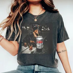 Comfort Colors Funny Dachshund Diet Coke Shirt, Vintage Dog Shirt, Wiener Dog Tee, Sausage Dog Unisex Tee, Dog Lover Shirt