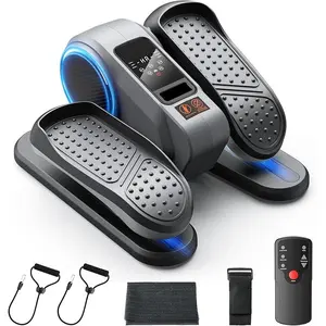 Under Desk Elliptical Exercise Machine for Seniors, Electric Ellipse Leg Exerciser with Remote, 16 Adjustable Speeds, Manual & 12 Auto Modes, Leg Exerciser While Sitting, Seated Pedal Exerciser