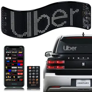 Gelrova LED Car Sign Light Carstar 6 Driver Version 4"x14" Remote Control Vehicle Decoration with 17 Preset Signals & App Control for Customization