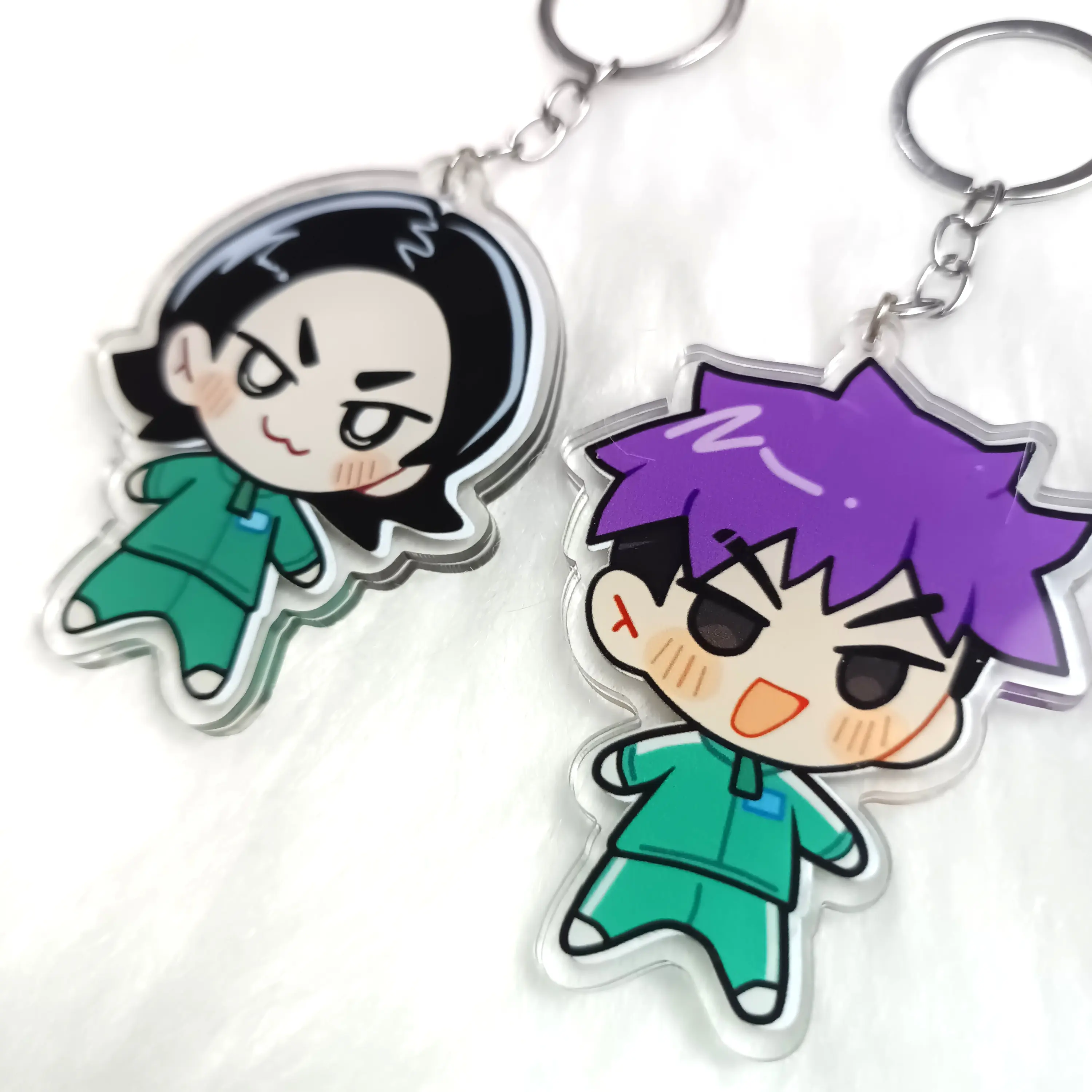 Player 230 & Player 124 Acrylic Keychain, Thangyu Keychain - Than0s Nam-gyu Keycharms, Funny Cute Gifts For Kitty Lovers, Cat Kitty Kitten Pet – Cute Acrylic Keychain Charms, Perfect Gift for Fans & Collectors