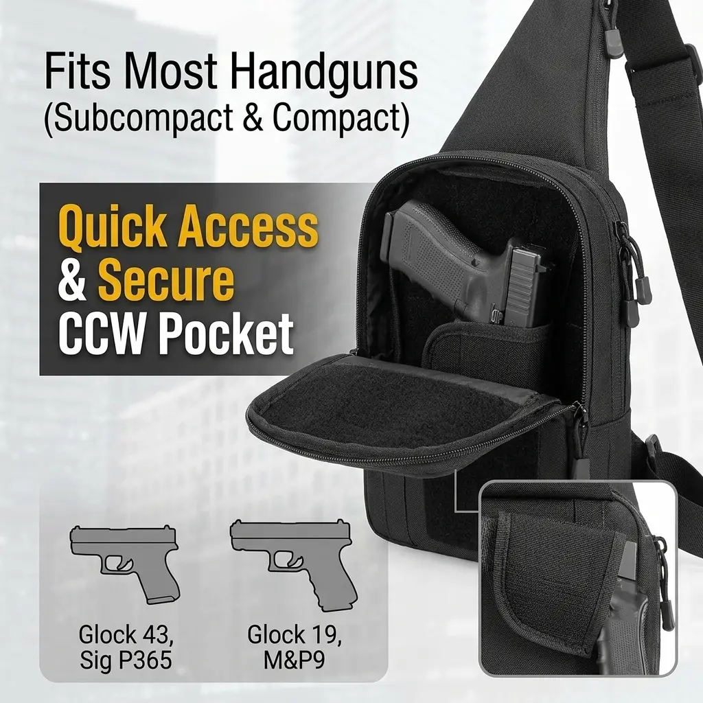 Stand Bag Shoulder Chest Bag Strap Suitable for Hidden Carrying