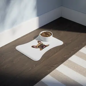 French Bulldog Pet Feeding Mat, Dog Bowl Mat, Non-Slip Dog Placemat, Pet Decor, Gift for Dog Lovers, Puppy Feeding