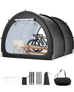 Outdoor Bike Storage Tent, Fan-Shaped Waterproof Shelter For 5+ Bikes, Weatherproof Bicycle Garage Alternative, Durable Nylon Fabric, UV Resistant, Easy Setup, Portable Bike Parking Shelter For Backyard, Garage, Camping, Events