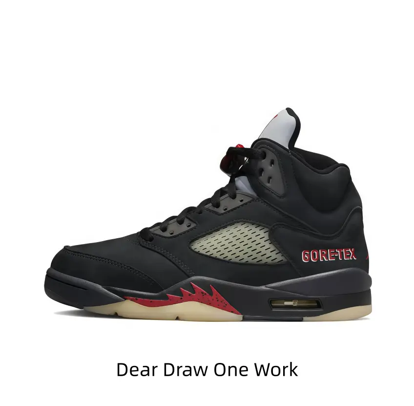 Fashion high-top sneakers built with breathable side mesh, sharp red graphic details and creamy sole, easily coordinate with all kinds of streetwear bottoms.