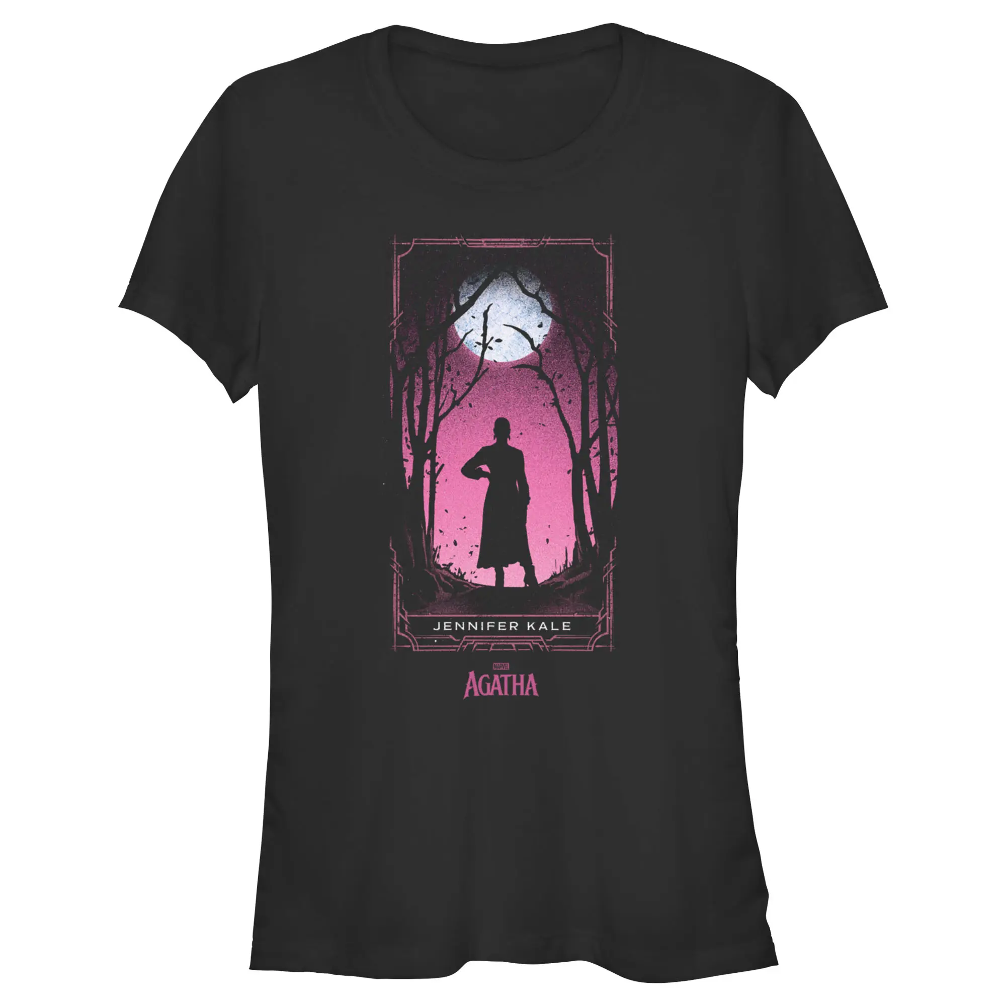 Junior's Marvel: Agatha All Along Kale Card T-Shirt