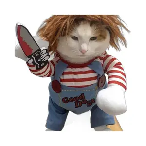 100% Cotton Pet Cosplay Costumes - Soft Party Outfits for Small to Medium Cats and Dogs