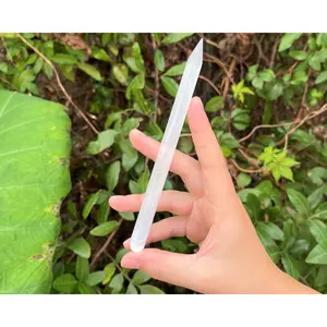 Selenite Polished Thin Pencil Point Wand -  6”