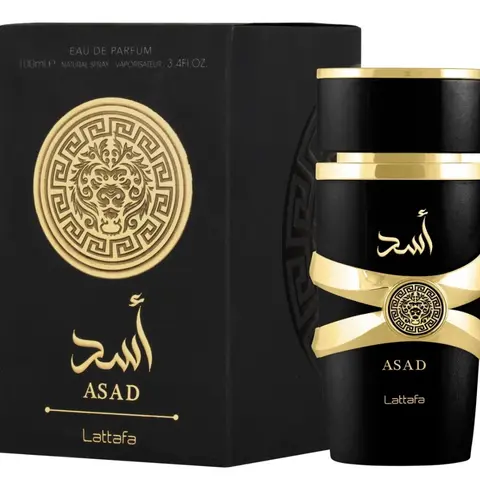 Lattafa Perfumes Asad for Unisex Eau de Parfum Spray, 3.4 Ounce | Long Lasting Fragrance | Vanilla , Amber Coffee notes . Scented Scent