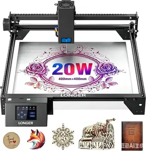LONGER RAY5 Laser Engraver 20000mW Laser Cutter 130W CNC Laser Cutter with 3.5"Touch Screen Laser Engraving Machine DIY Engraver Tool for Metal Glass Wood Leather Laser Class ii