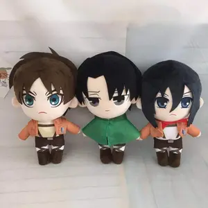 Attack On Titan Levi Ackerman Plush Doll Toy Eren Mikasa Ackerman Cute Soft Stuffed Pillow Birthday Gift 20cm 45cm