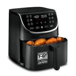 Gourmia 7 Qt Digital Air Fryer with 12 One-Touch Presets & FryForce 360° Technology for Versatile Cooking 1700W 90°F-400°F Large Capacity for Families