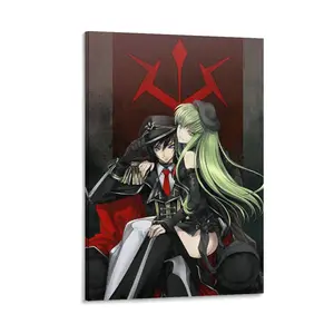 Code Geasse Lelouch of The Rebellion Posters ， Anime Decorative Wall Art Painting Canvas Poster Gifts. (9) Canvas Poster Bedroom Decor Sports Landscape Office Room Decor Gift Frames Ornaments Artistic Decoration Photo Print Frame-.