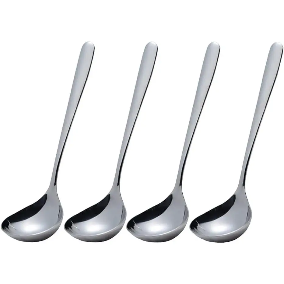 Small Ladles,Sauce,Gravy Soup Spoons Ladles,4 Pack SUS 304 Non- Stainless Steel 8'' (Color:).
