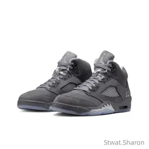 Retro Grey Abrasion Resistant Mid-Top 2015 Unisex Fashionable Classic Versatile Trendy Comfortable Durable Casual Sports Basketball Shoes
