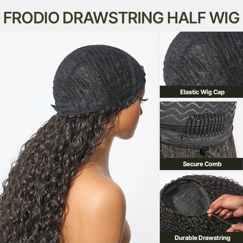 [Blend] Frodio Veralux™  3in1 Half Wig Curly Hair  Ready To Wear Shaggy Waves Big Hair 26" Curly Hair Wig TikTokShopBlackFriday