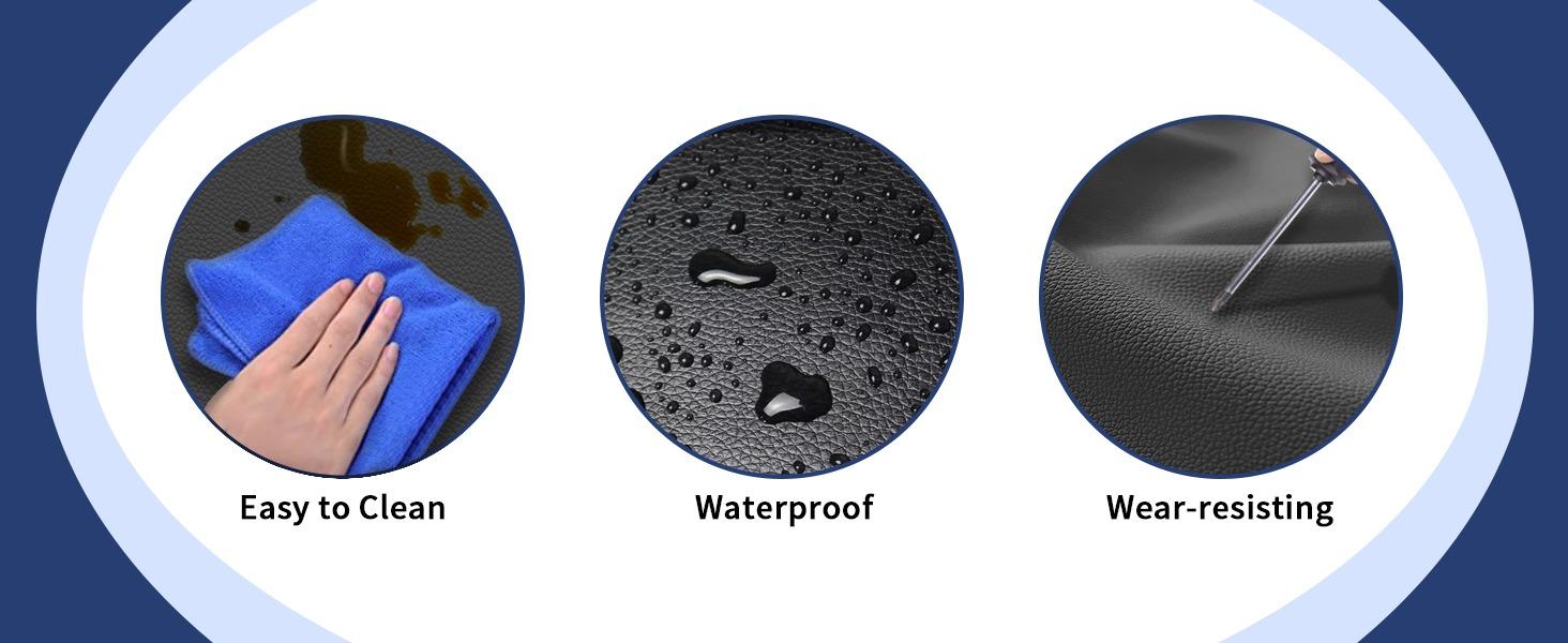 Seat Covers Faux Leather Car 5 Seat For Toyota Tacoma 2007-2023 Crew Cab Full Set Seat Cushion Pad