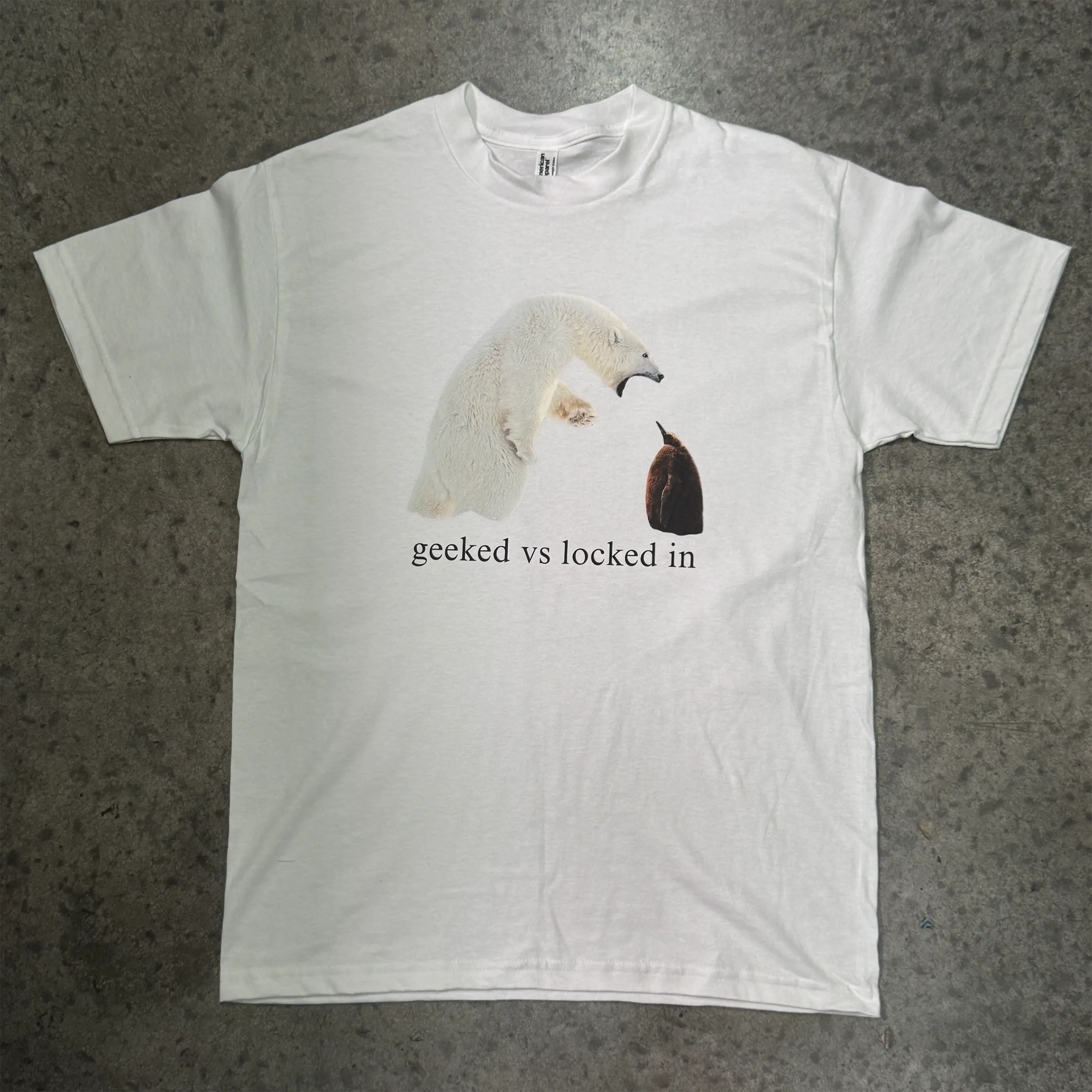 Polar Bear Locked In Casual Funny  Tee