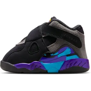 Toddler's Jordan 8 Retro "Aqua" Black/Multi-Color (305360 006)