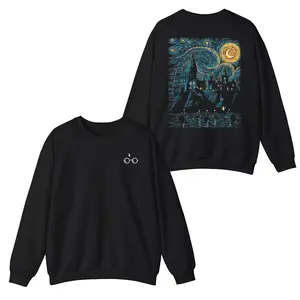 Starry Night Hogwarts Castle Harri Pottery Sweatshirt, Hoodie And T-shirt Merchandise, Gift For Fan