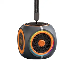 360° Rotation Finger-tip Gyro Small Bluetooth Speaker, Mini Cool Tech and Colorful Lights Portable Rotating Wireless Speaker,,Ideal Gift for Men,Women