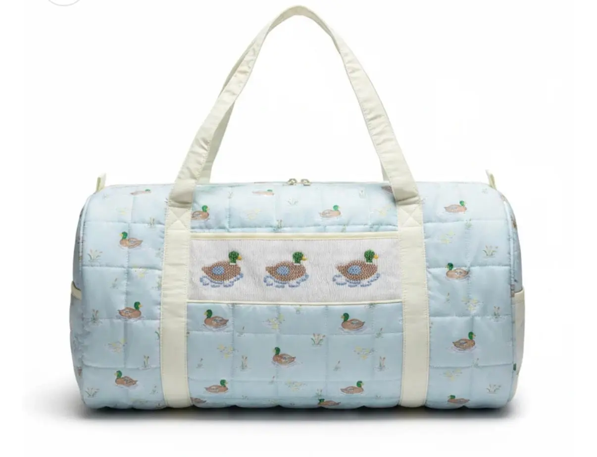 Ducks On the Pond Smocked Duffel