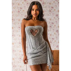 LEAVE QUITE AN IMPRESSION LACE MINI DRESS IN LIGHT BLUE