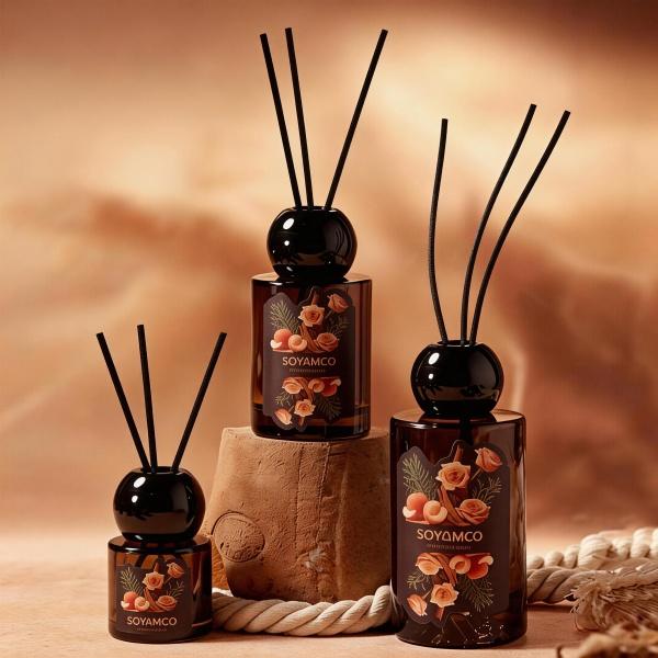 Reed Diffuser for Home, 1.69 fl oz  Sanskrit Cedarwood with sticks,Natural Essential Oil Diffusers , Non-Toxic Organic Air Freshener, Long-Lasting Fragrance Oils for Living Room Bedroom