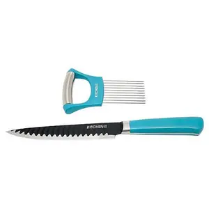 KitchenHQ Wavy Edge All-Purpose Knife with Holder