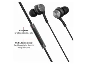 Maxell Fusion X USB-C Earbuds - Stereo - USB Type C - Wired - 32 Ohm - 20 Hz to 20 kHz - Earbud - Binaural - In-ear - 3.94 ft Cable - Black