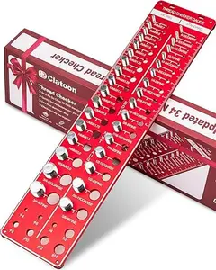 Thread Checker, 42 Nut and Bolt Thread Checker, Thread Gauge Solid Bolts with 19 Standard and 15 Metric, identibolt 8 Drill Bit Gauge, Heavy-Duty Bolt and Nut Identifier Gauge Party Favors Assortment