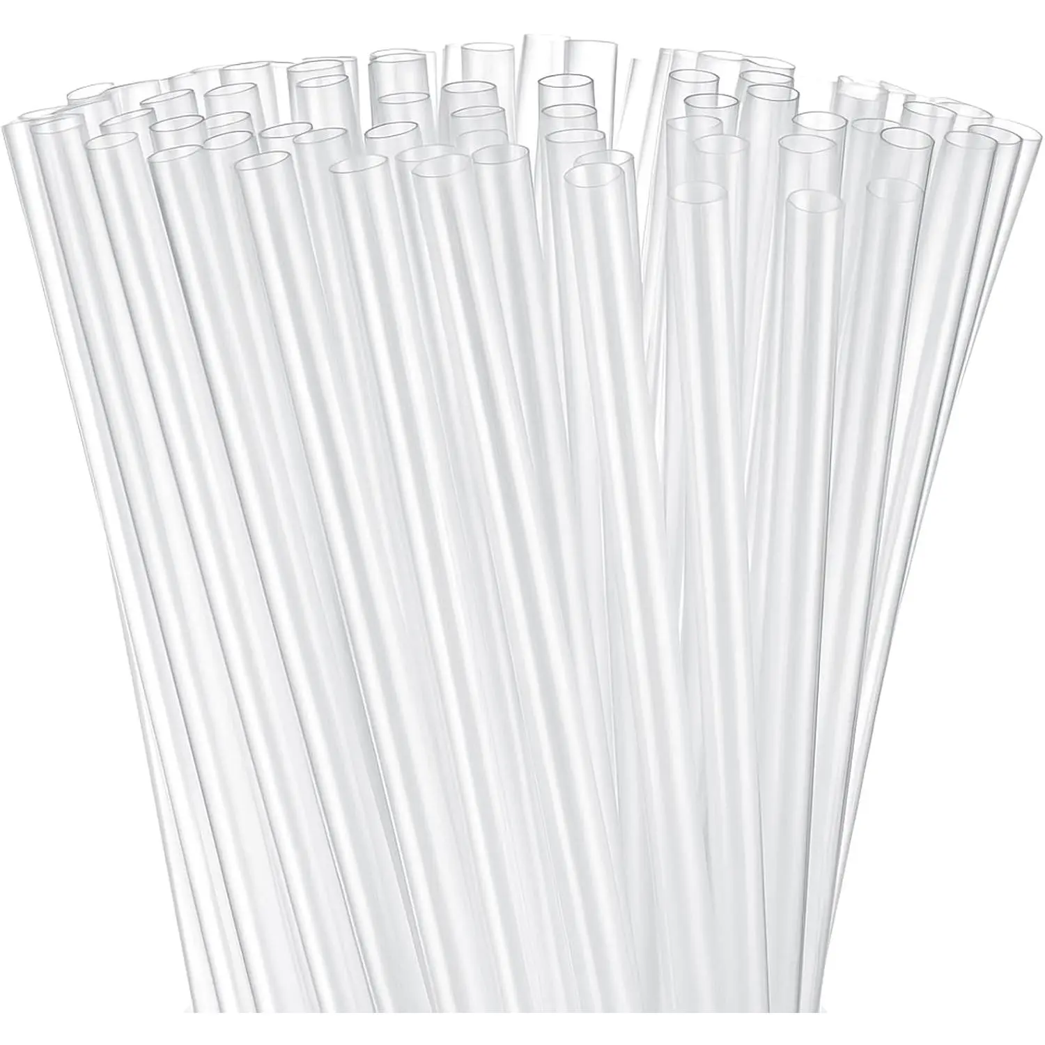 120 count Clear Straws  9" Plastic Hard Straws Clear Drinking Tube for Smoothies Beverage   Restaurant Party