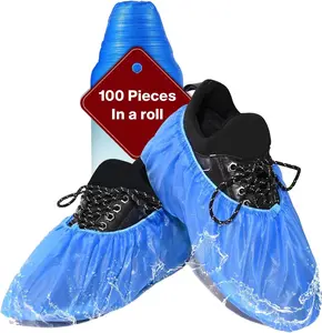 Roll CPE Shoe Covers Disposable Booties for Indoors, Waterproof, 100 PCS in a Roll, Ideal for Housework and Decorating